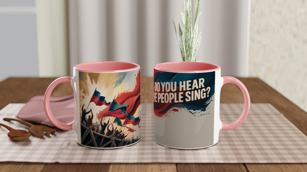 Do You Hear the People Sing Mug | Les Miserables Inspired Gift | Musical Theatre Barricade Mug — view 6