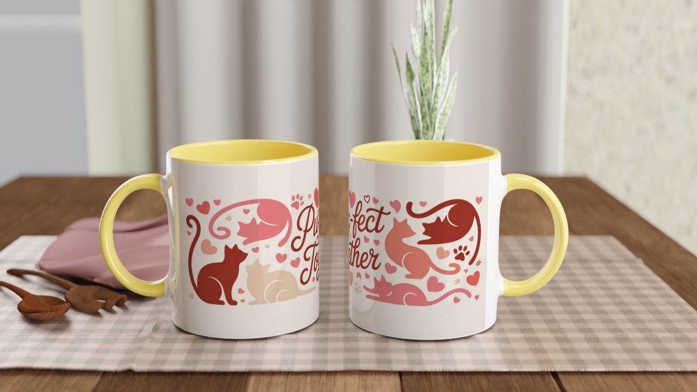 Purr-fect Together Cat Lovers Mug — view 8