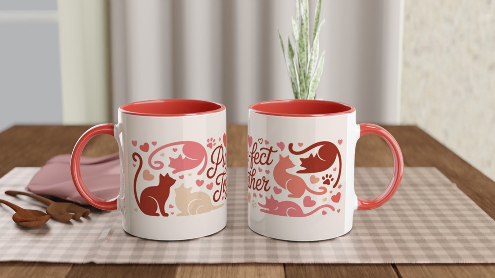 Purr-fect Together Cat Lovers Mug — view 7