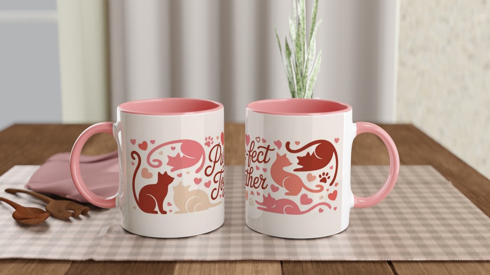 Purr-fect Together Cat Lovers Mug — view 6
