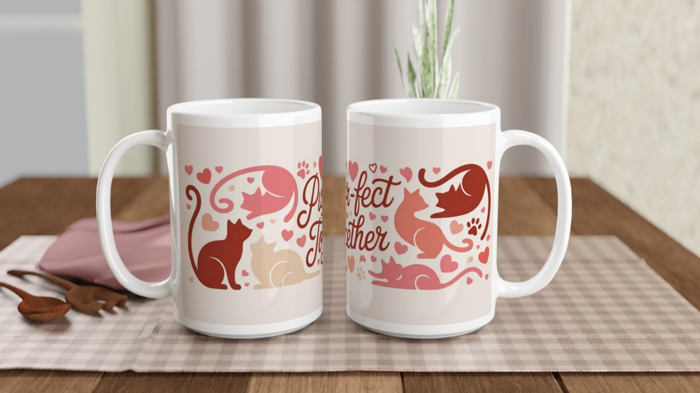 Purr-fect Together Cat Lovers Mug — view 2