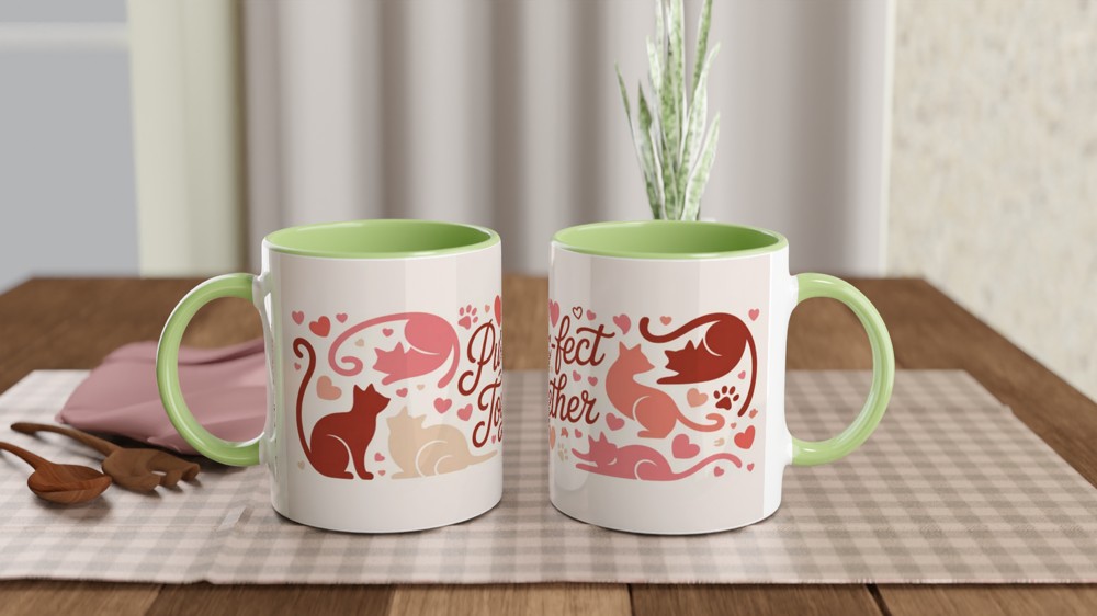 Purr-fect Together Cat Lovers Mug — view 5