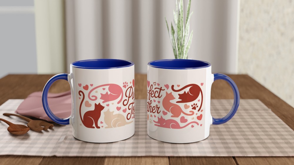 Purr-fect Together Cat Lovers Mug — view 4