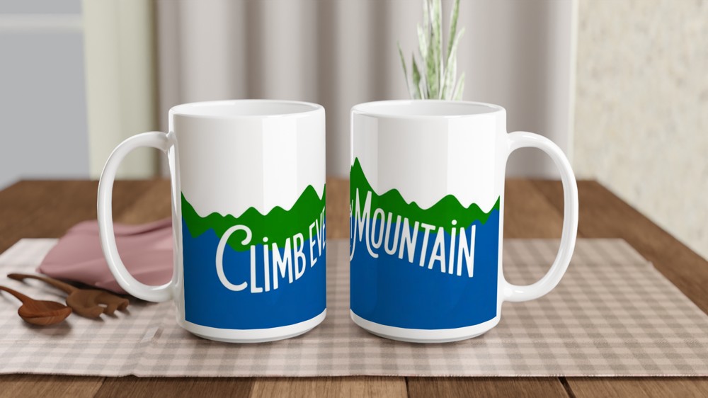 Climb Every Mountain Hiking Mug — view 2