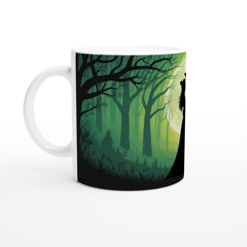 Witch Couple Moonlit Forest Silhouette Mug — view 10