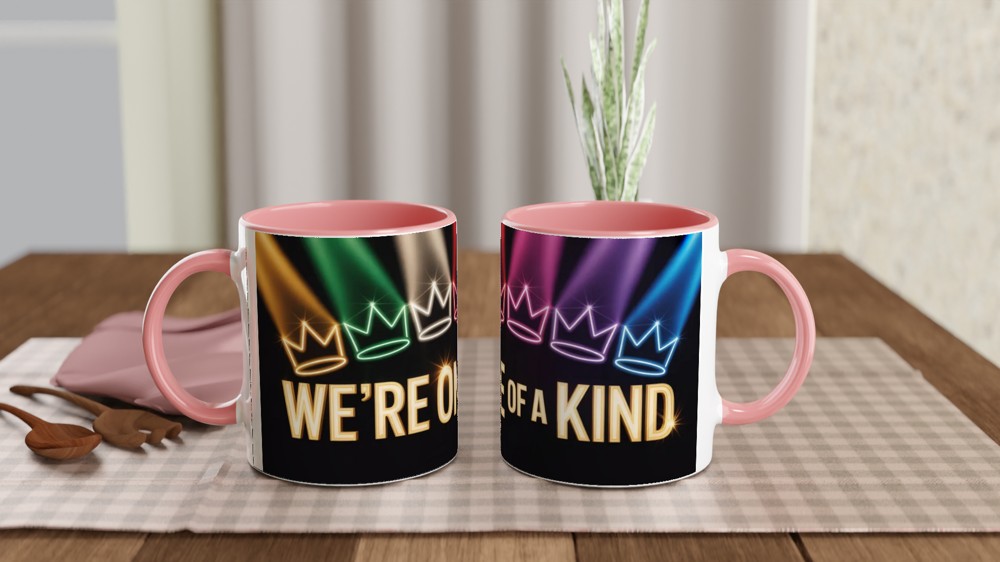 We're One Of A Kind Rainbow Crowns Mug — view 6