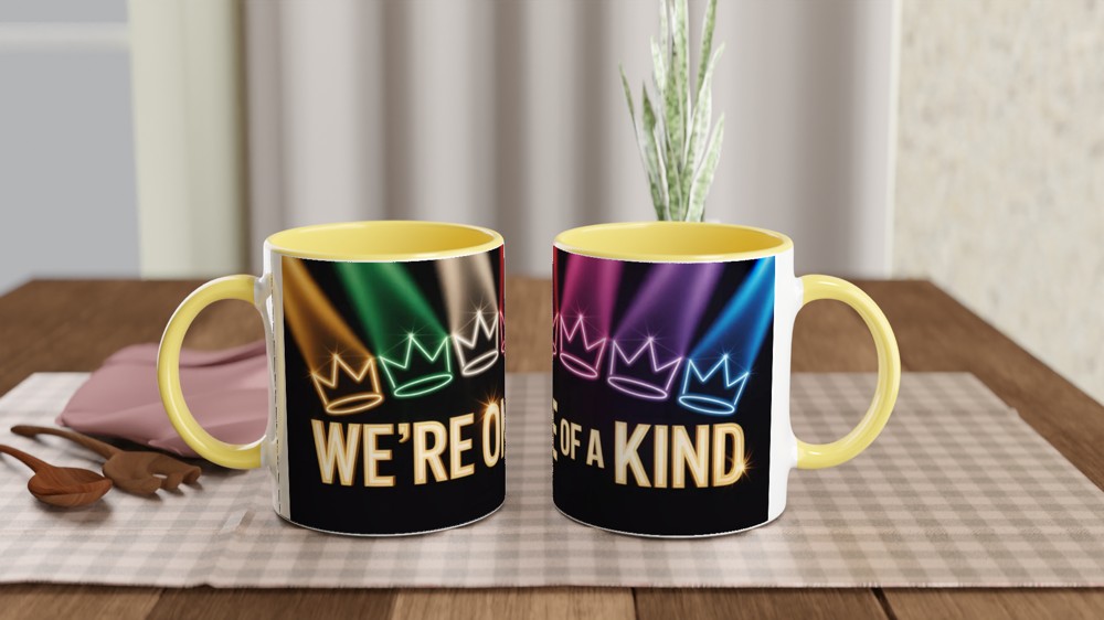 We're One Of A Kind Rainbow Crowns Mug — view 8