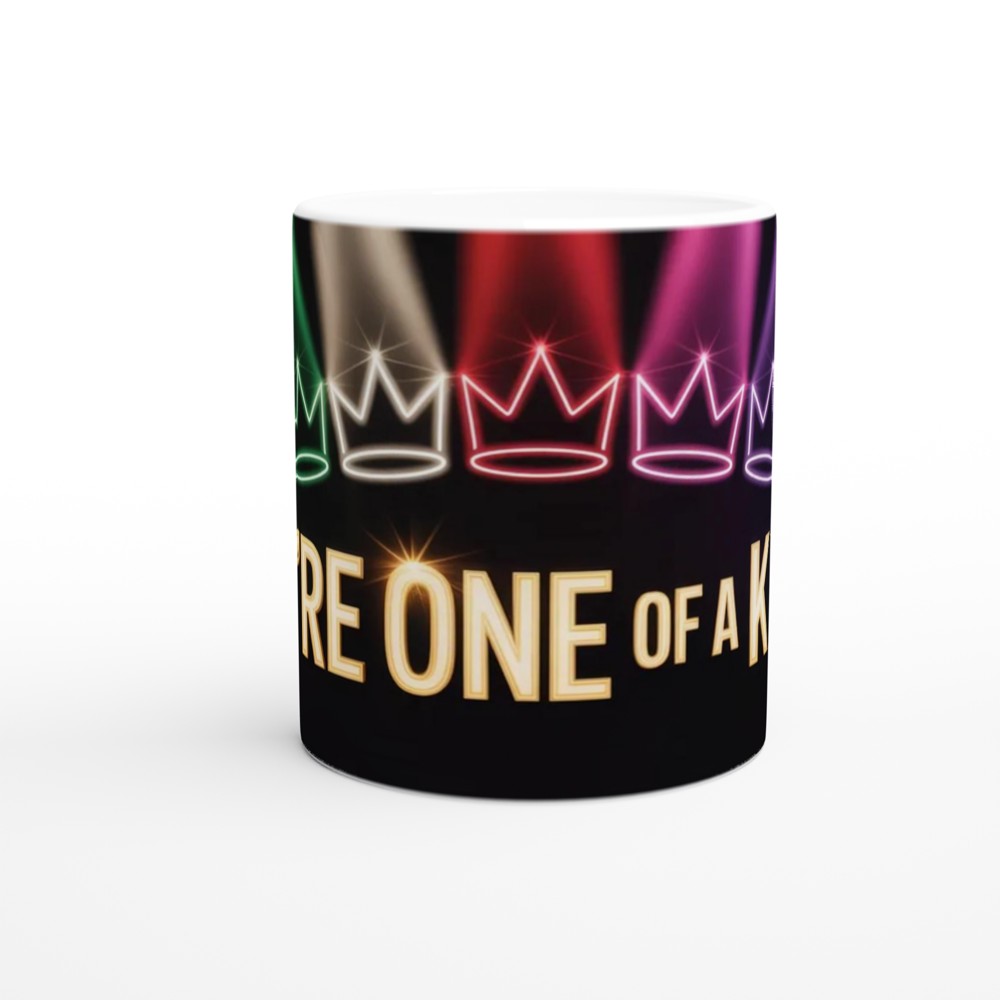 We're One Of A Kind Rainbow Crowns Mug — view 11