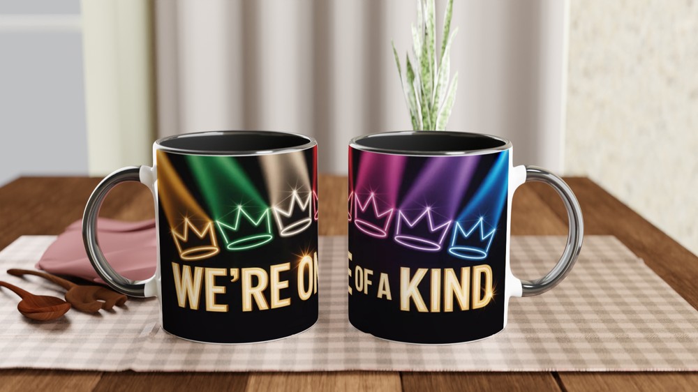 We're One Of A Kind Rainbow Crowns Mug — view 9