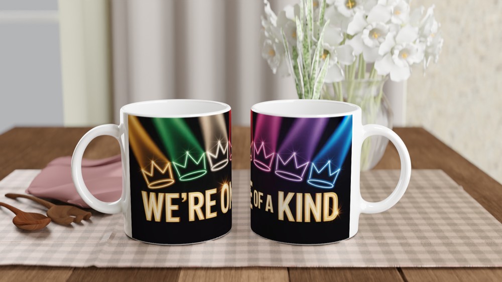 We're One Of A Kind Rainbow Crowns Mug