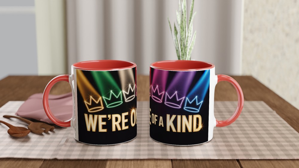 We're One Of A Kind Rainbow Crowns Mug — view 7