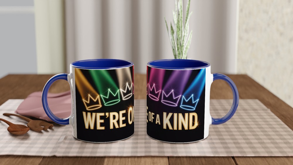 We're One Of A Kind Rainbow Crowns Mug — view 4