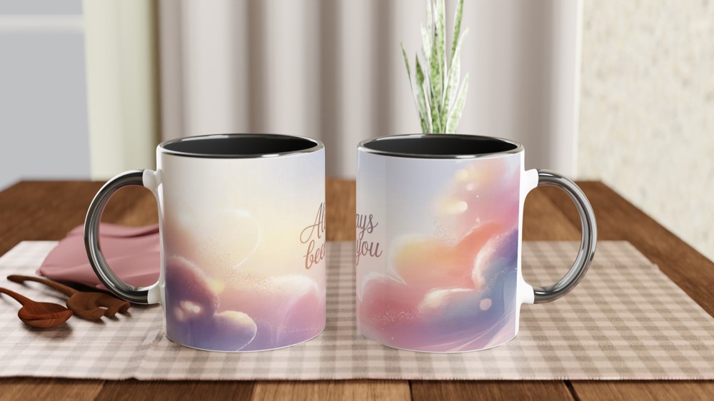 Always Been You Romantic Pastel Hearts Mug — view 9