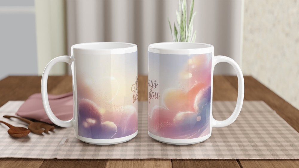 Always Been You Romantic Pastel Hearts Mug — view 2