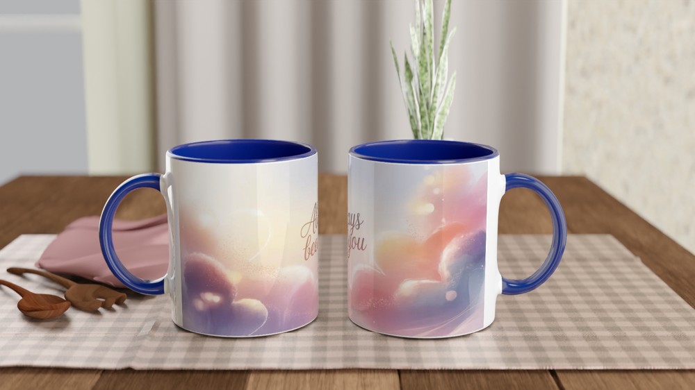 Always Been You Romantic Pastel Hearts Mug — view 4