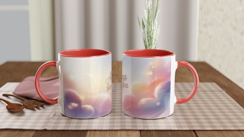 Always Been You Romantic Pastel Hearts Mug — view 7