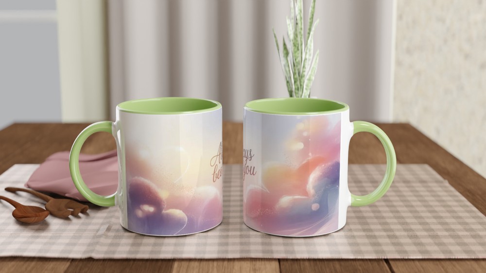 Always Been You Romantic Pastel Hearts Mug — view 5