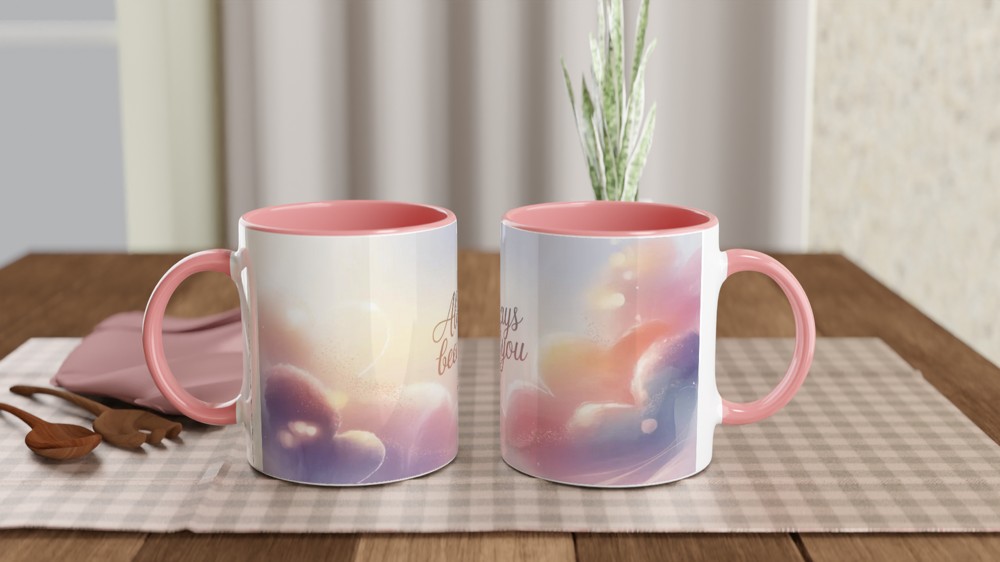 Always Been You Romantic Pastel Hearts Mug — view 6
