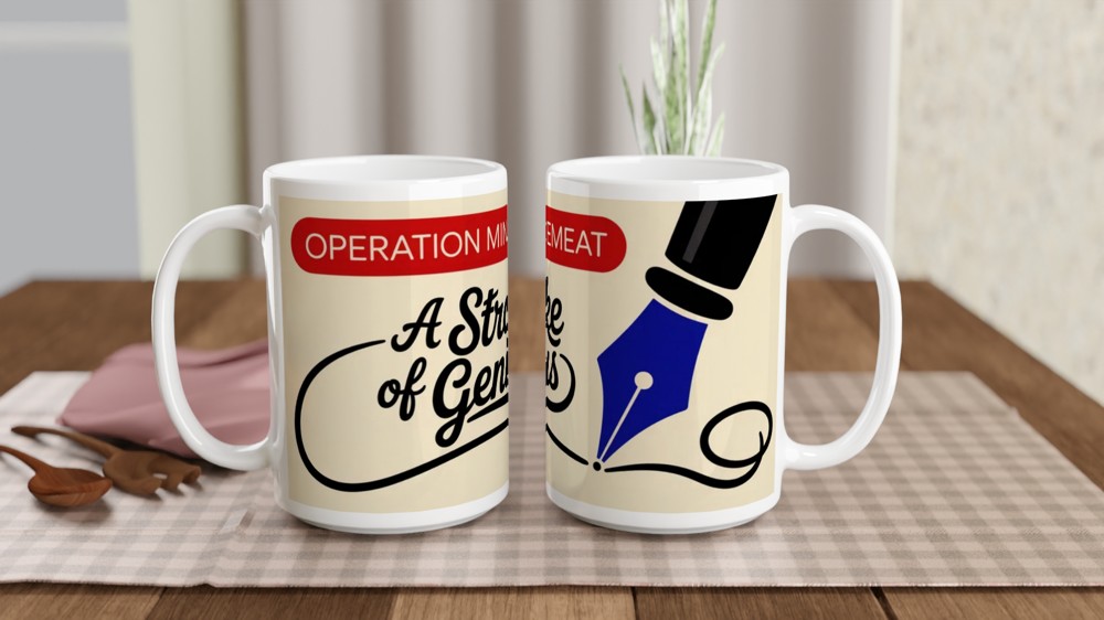 Operation Mincemeat - A Stroke of Genius Fountain Pen Mug — view 2