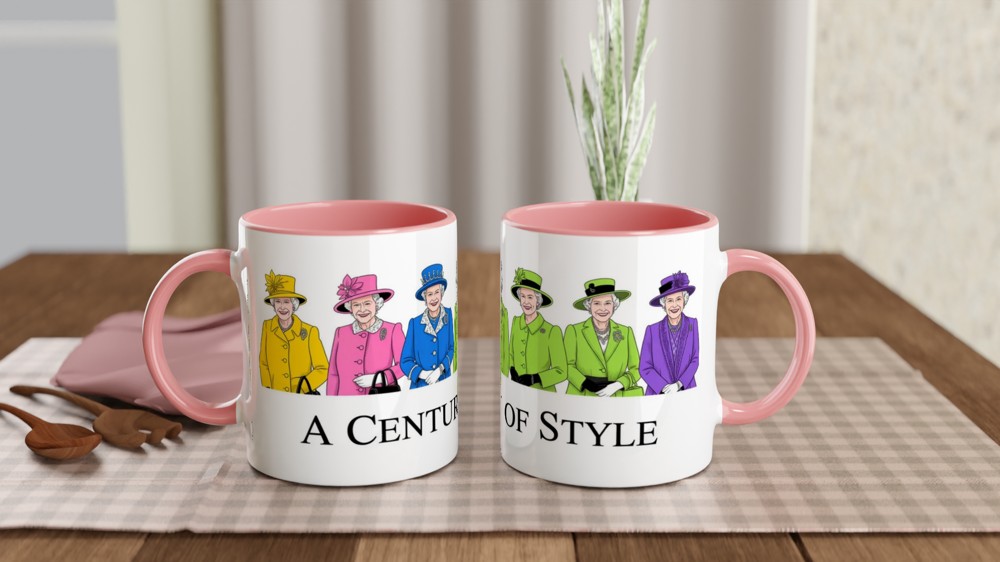 A Century of Style - Royal Fashion Illustration Mug — view 6