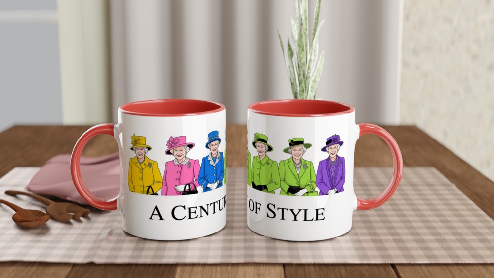 A Century of Style - Royal Fashion Illustration Mug — view 7