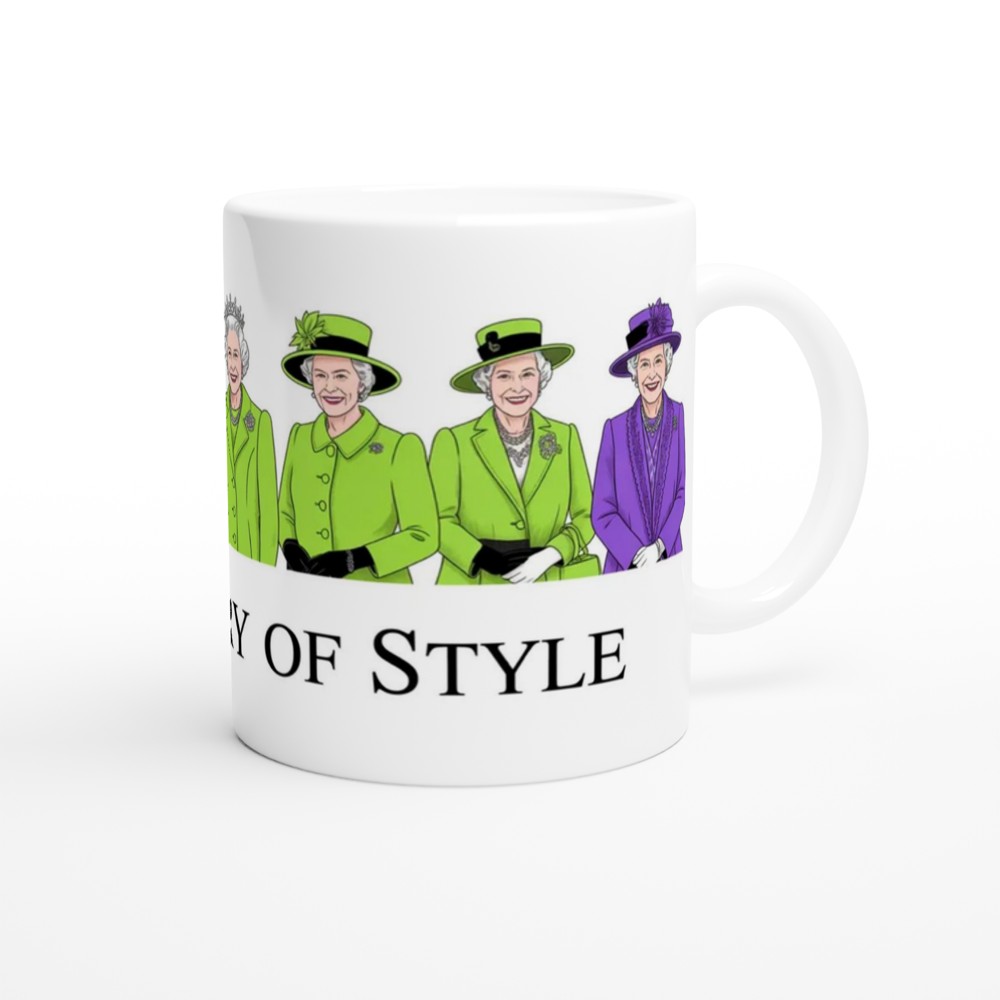 A Century of Style - Royal Fashion Illustration Mug — view 12