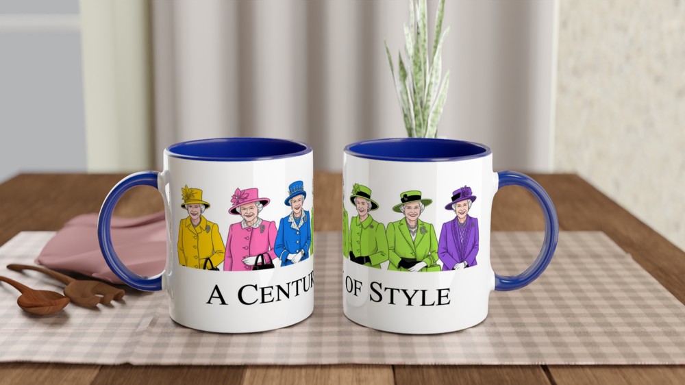 A Century of Style - Royal Fashion Illustration Mug — view 4