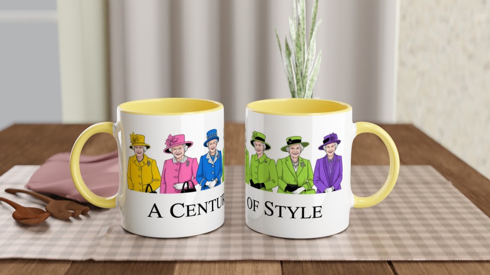 A Century of Style - Royal Fashion Illustration Mug — view 8