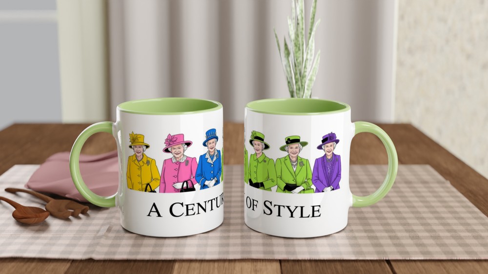 A Century of Style - Royal Fashion Illustration Mug — view 5