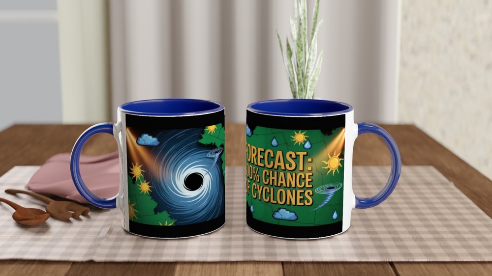 Forecast: 100% Chance of Cyclones Weather Map Mug — view 4