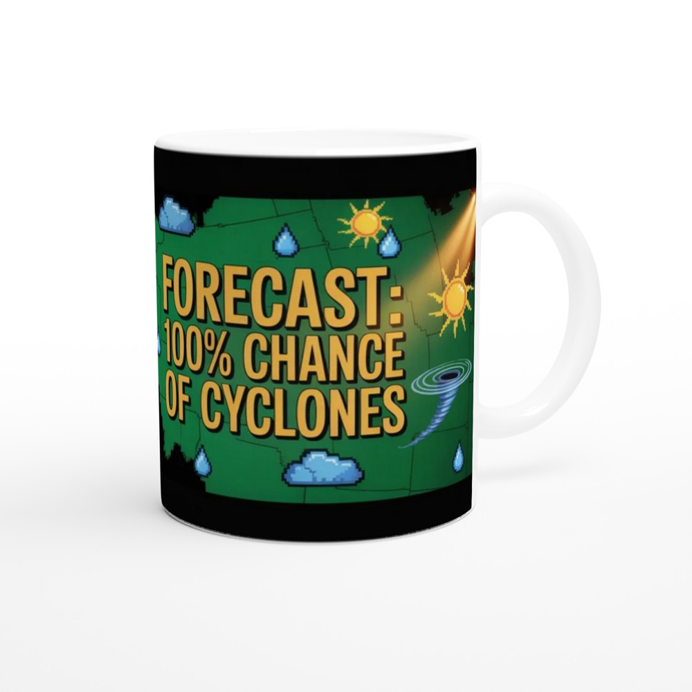 Forecast: 100% Chance of Cyclones Weather Map Mug — view 12