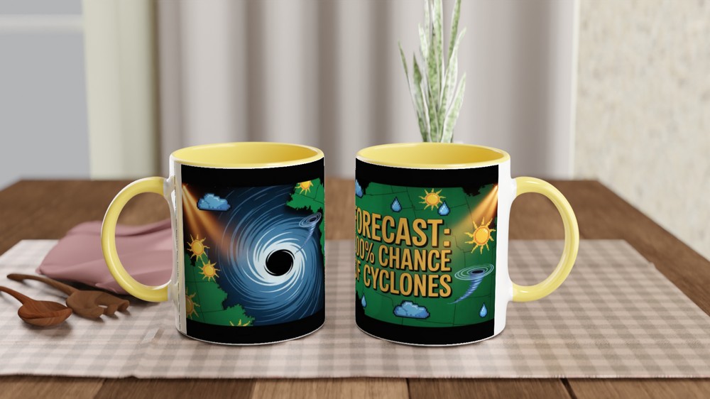 Forecast: 100% Chance of Cyclones Weather Map Mug — view 8