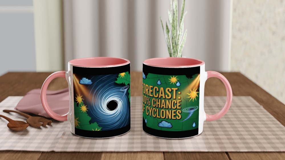 Forecast: 100% Chance of Cyclones Weather Map Mug — view 6