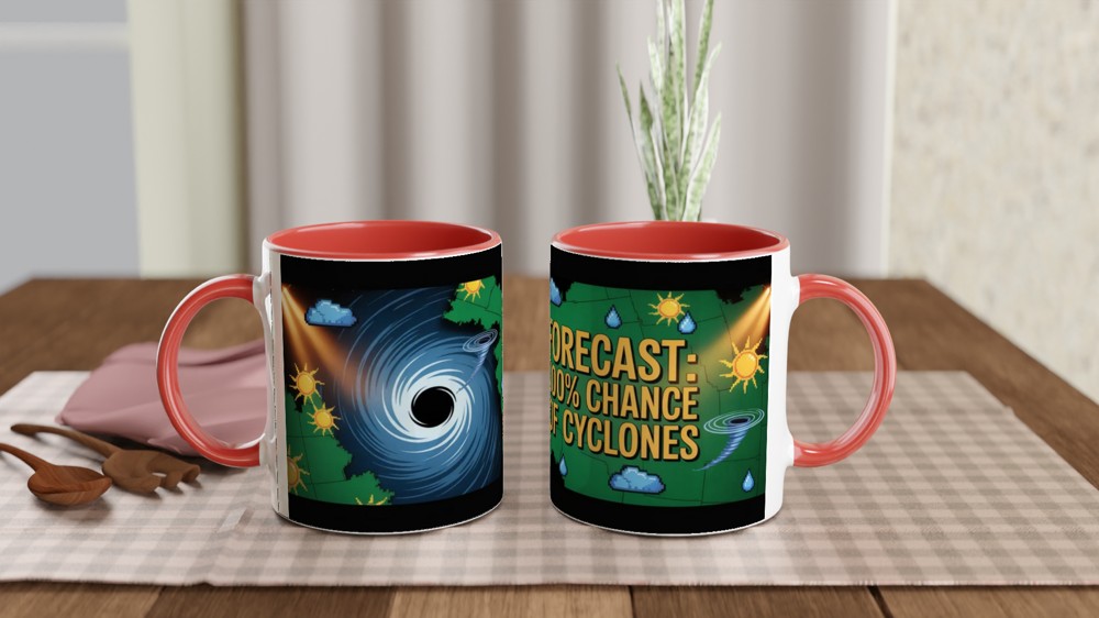 Forecast: 100% Chance of Cyclones Weather Map Mug — view 7