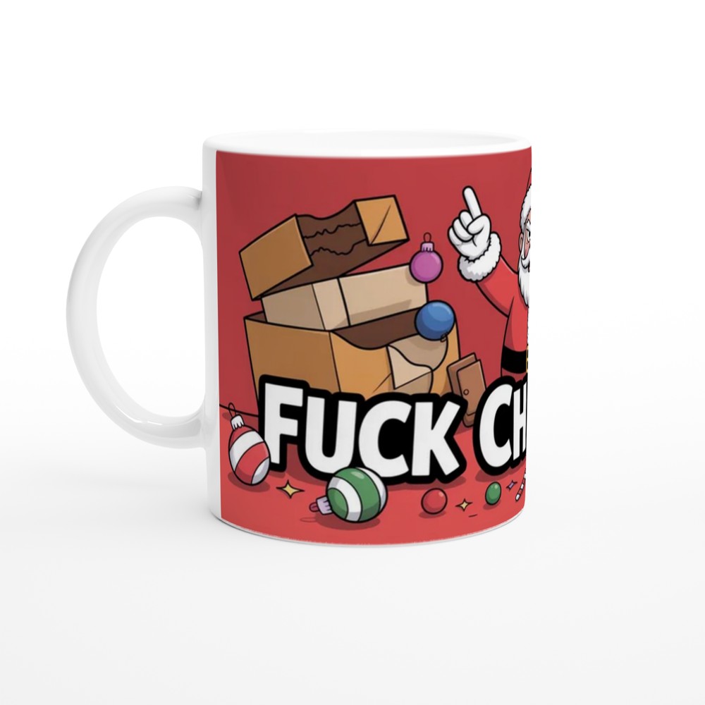 Fuck Christmas Mug | Funny Rude Christmas Gift for Him | Grumpy Santa Anti Festive Mug | Best Friend Secret Santa Present — view 10
