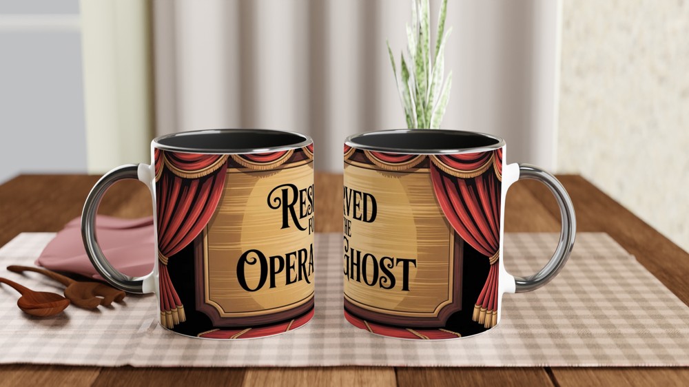 Phantom of the Opera Mug | Reserved for The Opera Ghost | Musical Theatre Gift | West End Theatre Present — view 9