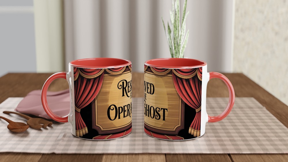 Phantom of the Opera Mug | Reserved for The Opera Ghost | Musical Theatre Gift | West End Theatre Present — view 7