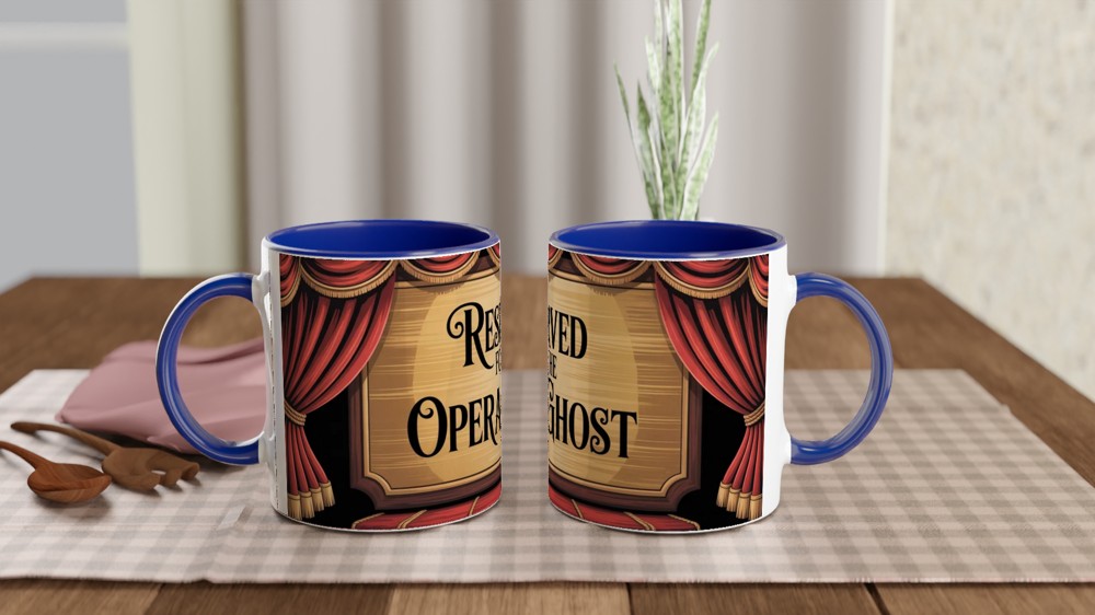 Phantom of the Opera Mug | Reserved for The Opera Ghost | Musical Theatre Gift | West End Theatre Present — view 4