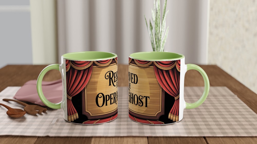 Phantom of the Opera Mug | Reserved for The Opera Ghost | Musical Theatre Gift | West End Theatre Present — view 5
