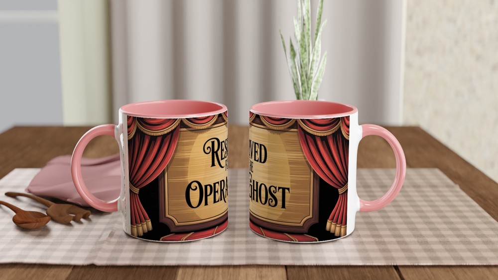 Phantom of the Opera Mug | Reserved for The Opera Ghost | Musical Theatre Gift | West End Theatre Present — view 6