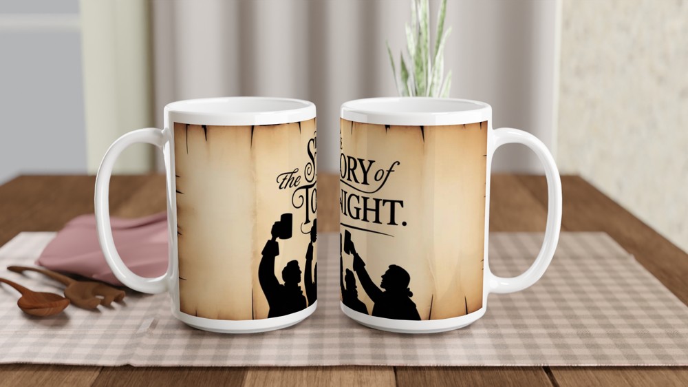 The Story of Tonight - Revolutionary Silhouette Toast Mug — view 2
