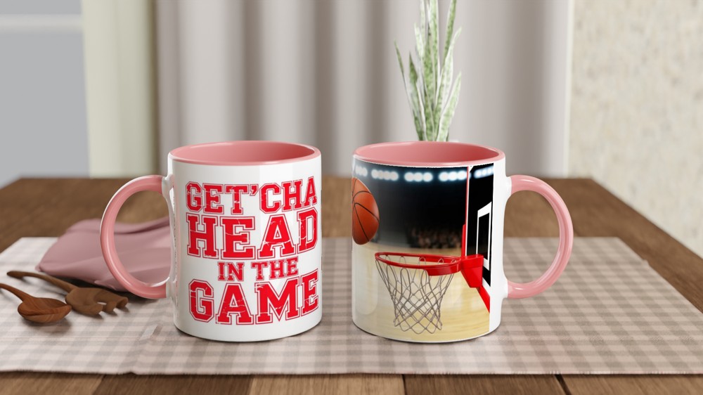Get'cha Head In The Game Basketball Mug — view 6