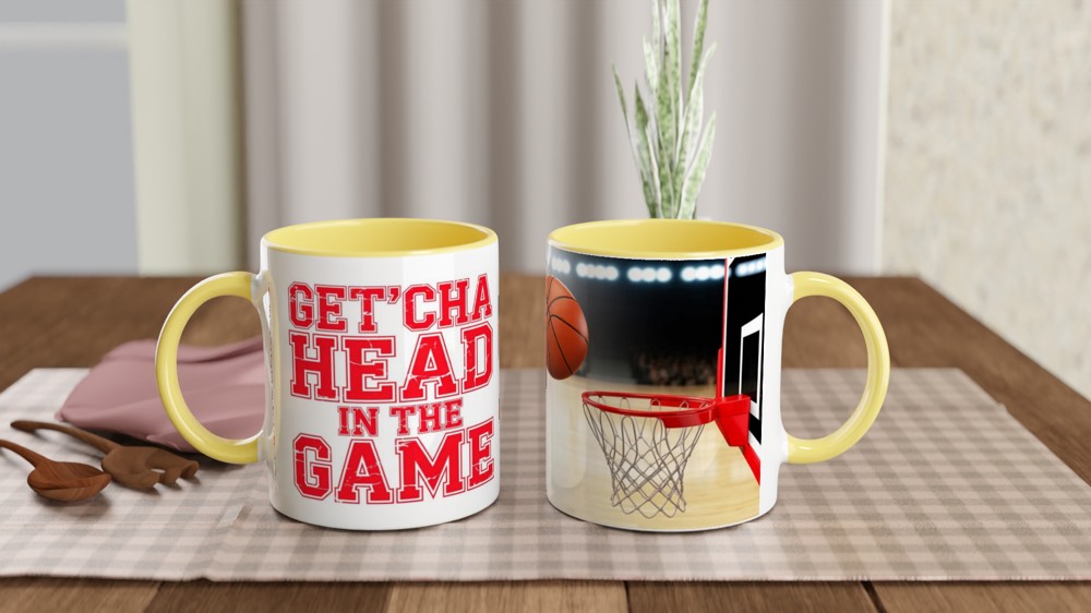 Get'cha Head In The Game Basketball Mug — view 8