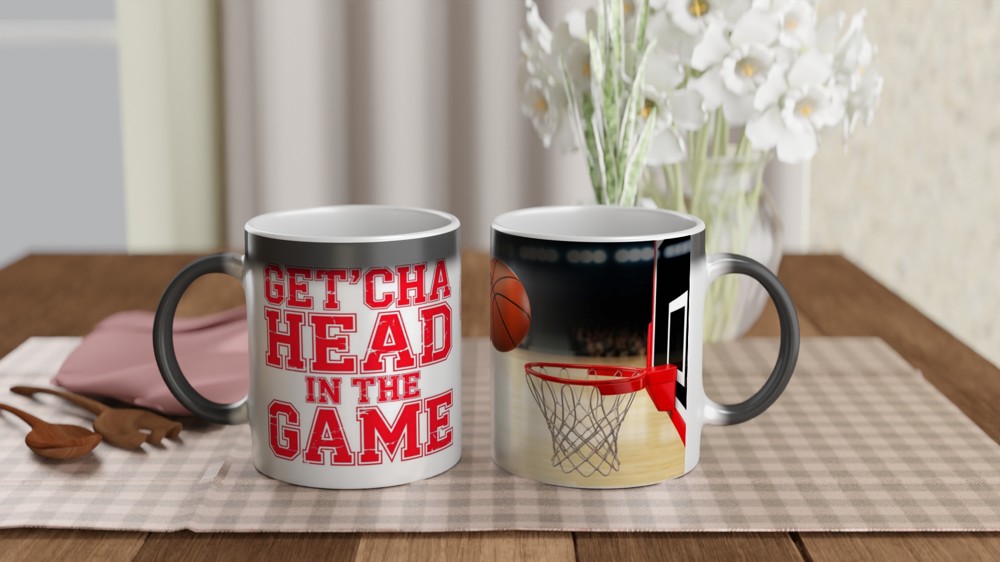 Get'cha Head In The Game Basketball Mug — view 3