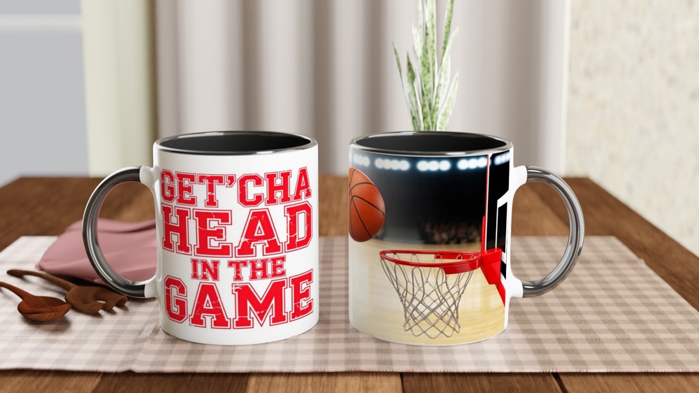 Get'cha Head In The Game Basketball Mug — view 9
