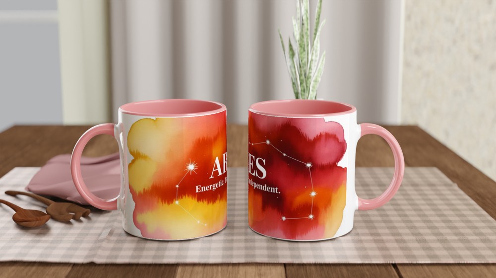 Aries Zodiac Mug | Star Sign Constellation Gift | Astrology Birthday Present for Her and Him — view 6