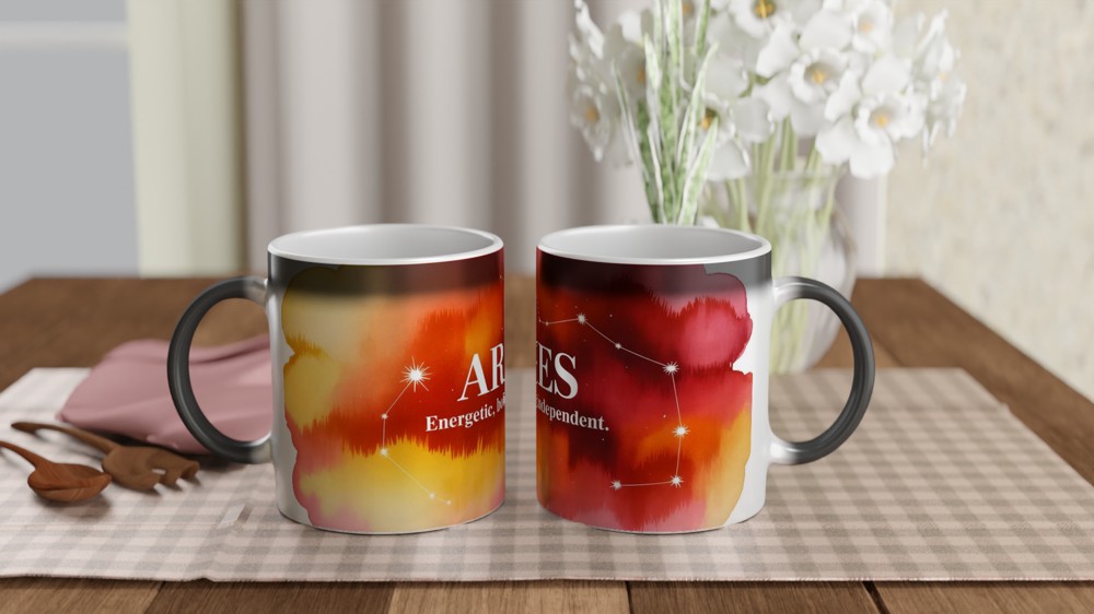 Aries Zodiac Mug | Star Sign Constellation Gift | Astrology Birthday Present for Her and Him — view 3