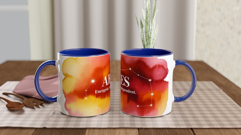 Aries Zodiac Mug | Star Sign Constellation Gift | Astrology Birthday Present for Her and Him — view 4