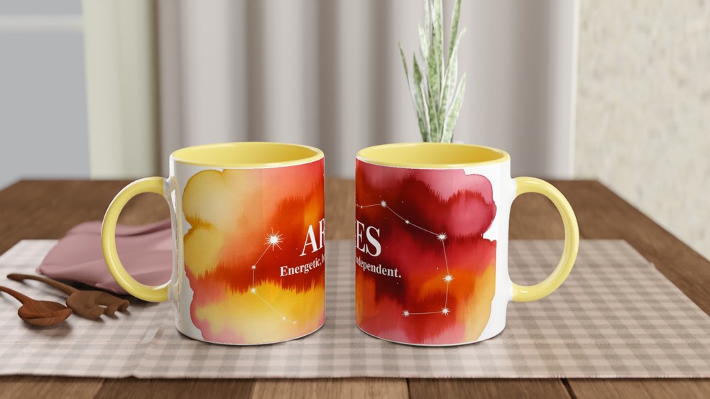 Aries Zodiac Mug | Star Sign Constellation Gift | Astrology Birthday Present for Her and Him — view 8