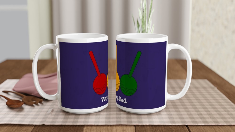 Heathers Mug | 'Very Very Bad' Quote | Musical Theatre Gift | Croquet Theme Present — view 2